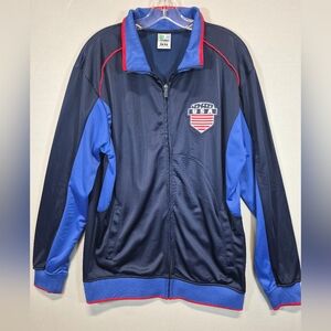 Panna USA Soccer Track Jacket Men’s Large Full Zip Red White Blue Athletic